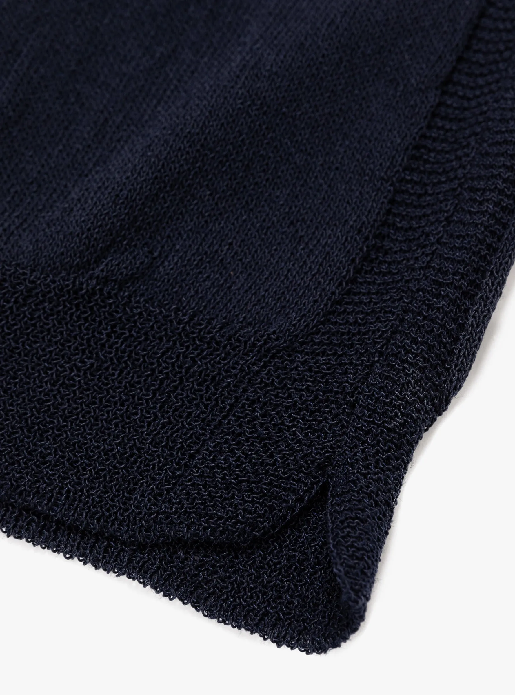 Shallow V-neck Sweater Navy