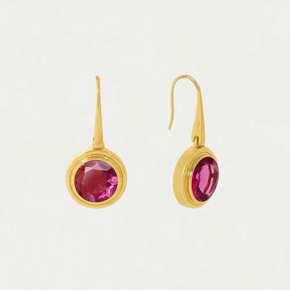 Signet Gemstone Drop Earrings