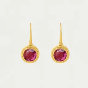 Signet Gemstone Drop Earrings