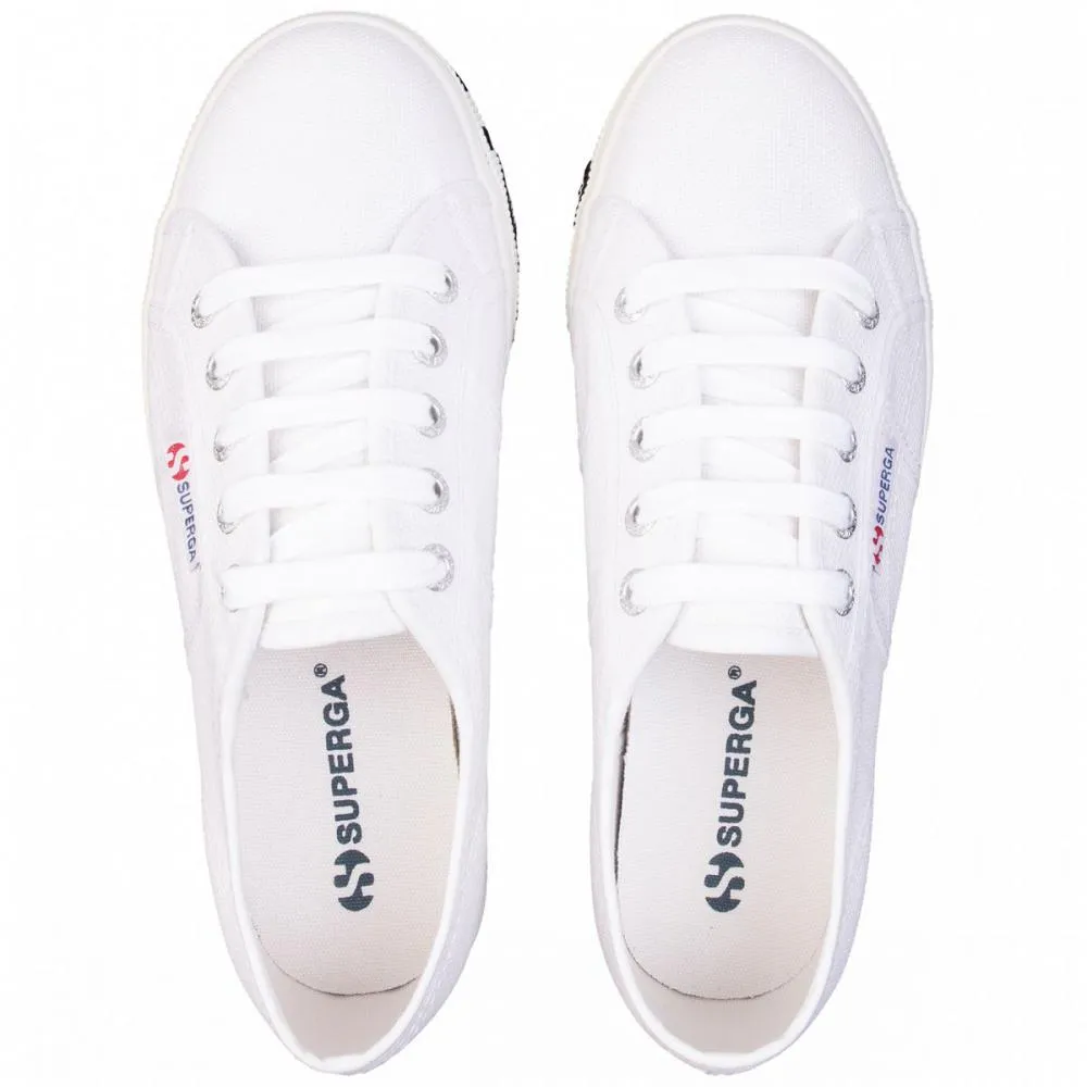 Superga women's wedge sneakers shoe Cotw Outsole Lettering 2790 S00FJ80-901 white