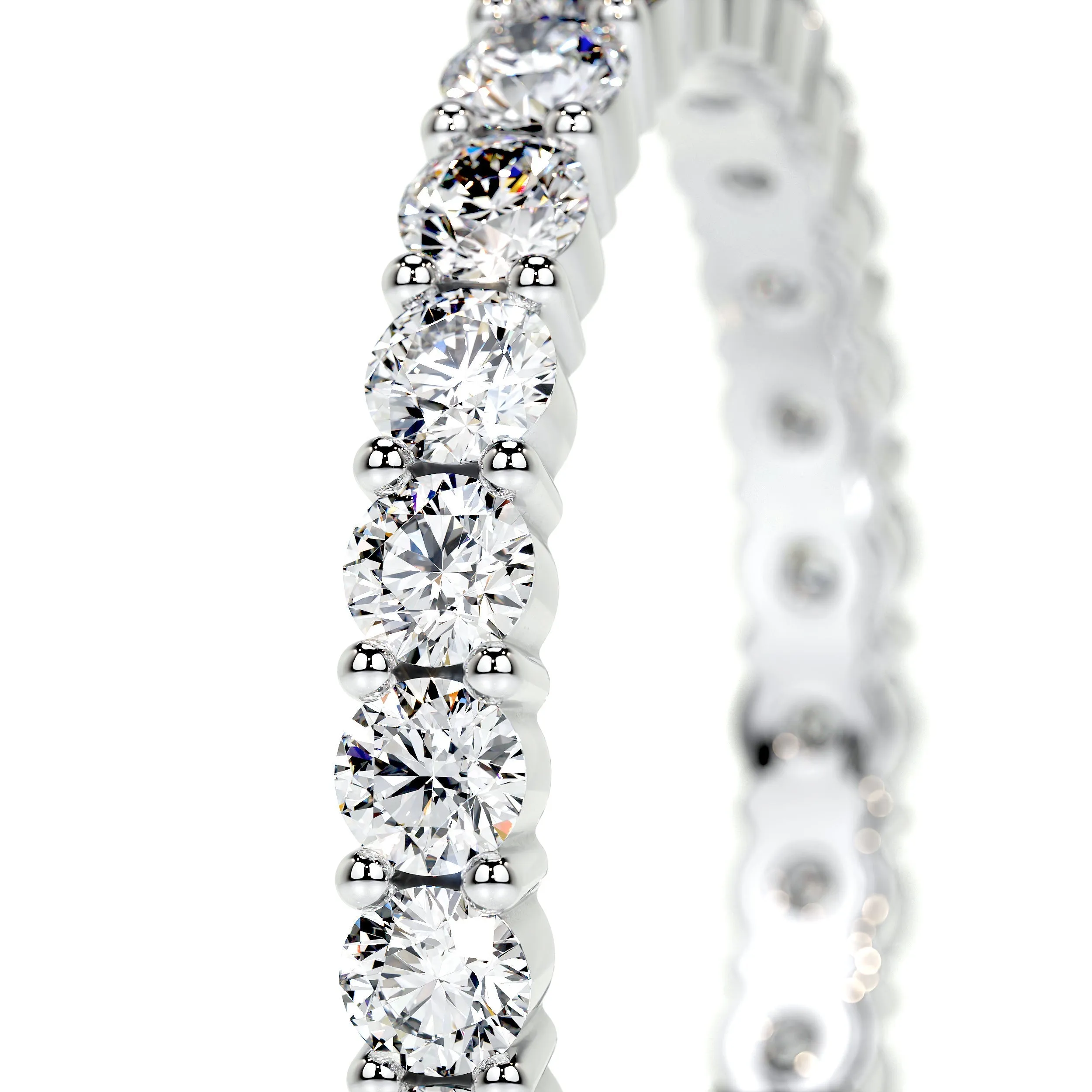 Trinity Lab Grown Eternity Wedding Ring   (0.9 Carat) -14K White Gold (RTS)