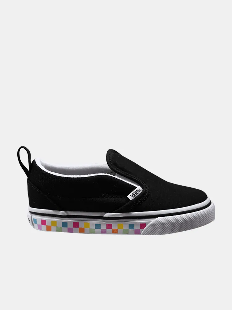 Vans Youth Slip-On V Checkerboard - Rainbow / Black