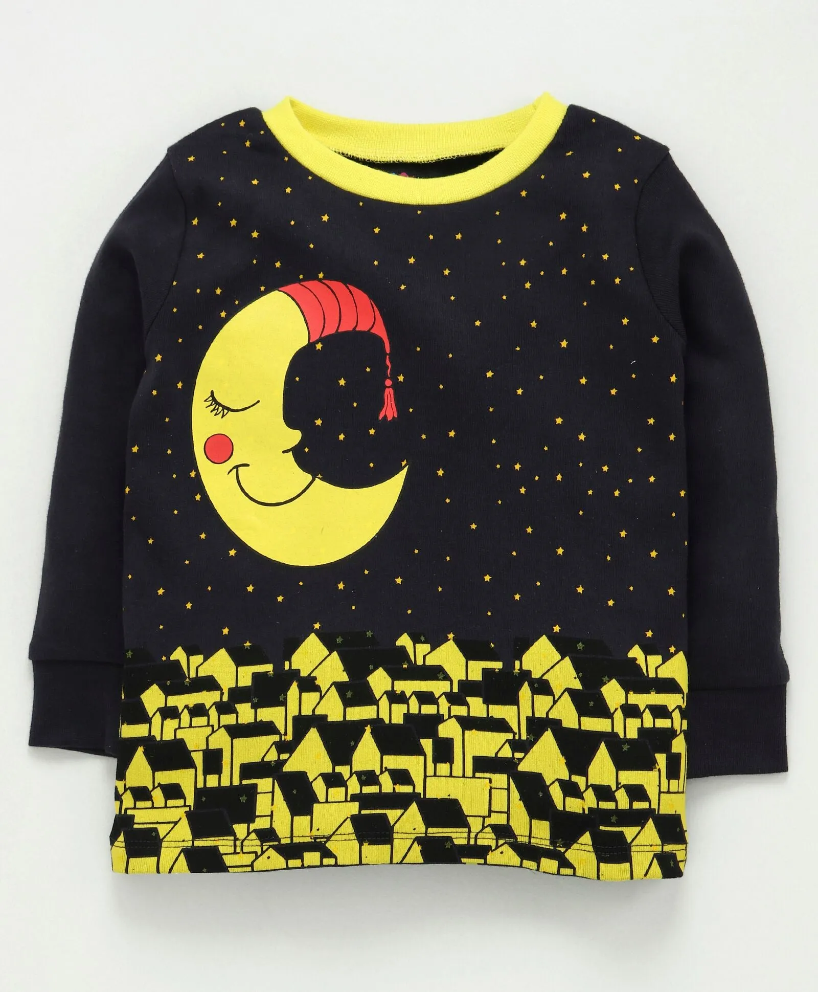 Ventra Boys Moon Print Nightwear - Black