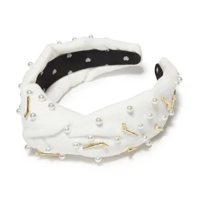 WHITE GOLF KNOTTED HEADBAND